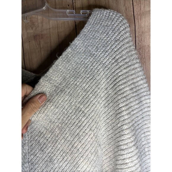 Ann Taylor Women Sweater X Large Gray V Neck Long Sleeve Pullover Knit Solid - Picture 4 of 8